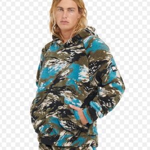 UGG Men's Dannen Sherpa Hoodie in a camouflage pattern